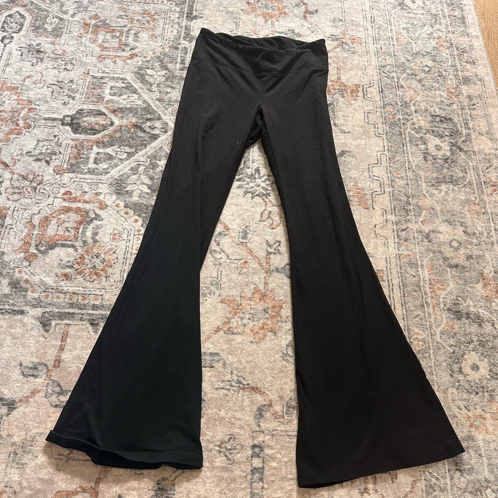 Forever 21 Black Flare Pants High-Waisted Stretch
